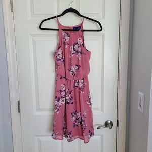 Blue Rain Rosewood Flowered Sleeveless Sundress